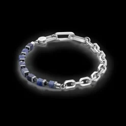 Bracelet Precious Fusion link chain blue-silver