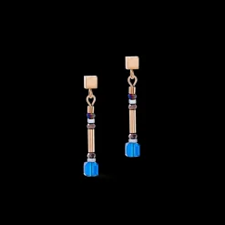 Cube Story Minimalistic Sparkling earrings Multicolour Autumn