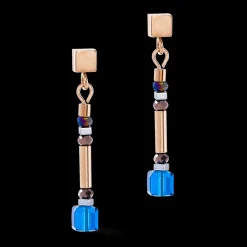 Cube Story Minimalistic Sparkling earrings Multicolour Autumn