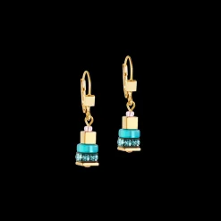 Earrings Boho Sunset Cube rainbow