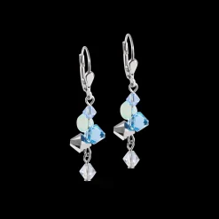 Earrings Dancing Crystals silver-blue