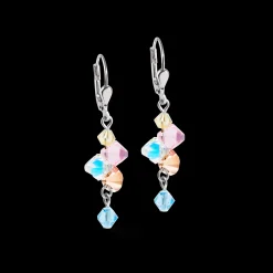 Earrings Dancing Crystals silver-pastel