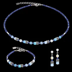 Earrings Mini Cubes blue