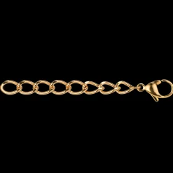 Extension chain with clasp stainless steel gold
