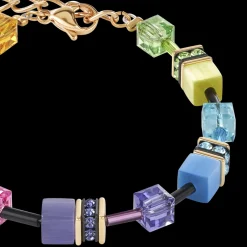 GeoCUBE® Bracelet multicolour rainbow gold