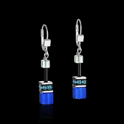 GeoCUBE® Earrings blue-green