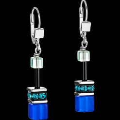 GeoCUBE® Earrings blue-green