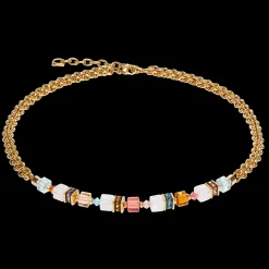 GeoCUBE® Fusion Summer necklace gold-sunset