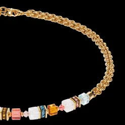 GeoCUBE® Fusion Summer necklace gold-sunset