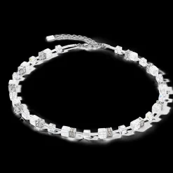 GeoCUBE® Iconic Nature necklace silver-white
