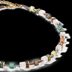 GeoCUBE® Iconic Nature necklace brown-white