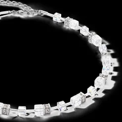 GeoCUBE® Iconic Nature necklace silver-white