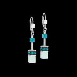GeoCUBE® Iconic Precious earrings silver-green