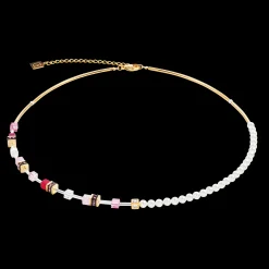 GeoCUBE® Mini Fusion Pearls Necklace gold-rose