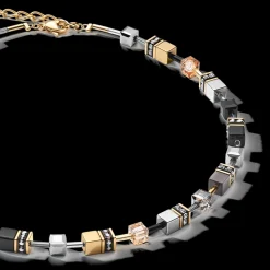 GEOCUBE® Necklace grey-gold