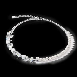 GeoCUBE® Precious Fusion Pearls necklace white