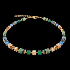 GeoCUBE® Precious Statement necklace gold-spring