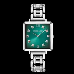 Gift Set Watch Iconic Cube Turquoise Glaze silver & GeoCUBE® Iconic Bracelet Magic silver