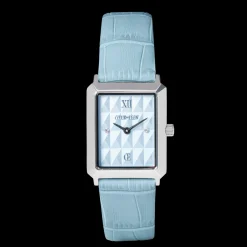Gift Set Watch Iconic Spikes Sky Blue Silver & GeoCUBE® Iconic Bracelet Ice Serenity