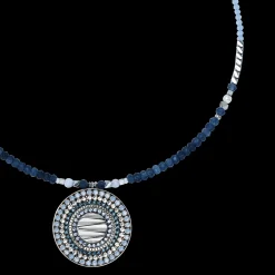 Necklace Amulet Modern Future silver-blue
