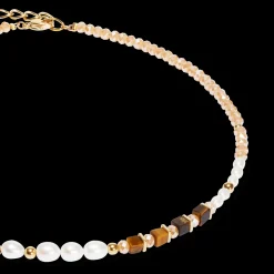 Necklace Cosmic Pearls deep gold