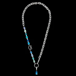 Necklace Cube Fusion Charm Silver-Ocean