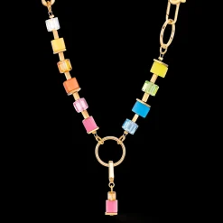 Necklace Cube Fusion Charm gold-rainbow