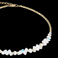 Necklace Dancing Crystals & Pearls gold