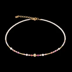 Necklace Golden Sphere Shape Mix rose