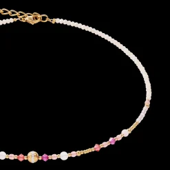 Necklace Golden Sphere Shape Mix rose