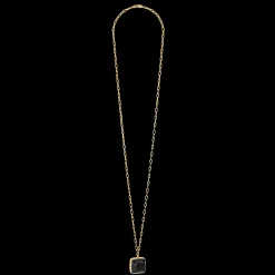 Necklace OE Amulet Square Onyx gold-black