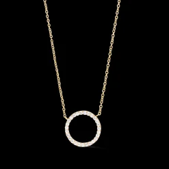 Necklace Sparkling Circle gold-crystal