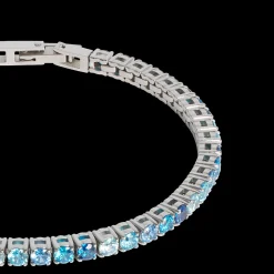 Tennis bracelet silver-blue