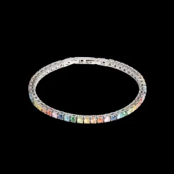 Tennis bracelet silver-multicolour