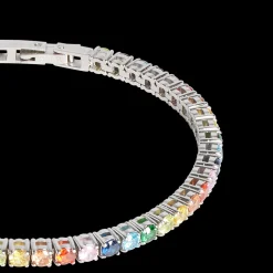 Tennis bracelet silver-multicolour