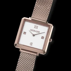 Watch Iconic Square Brilliant White Stainless Steel Champagne