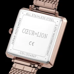 Watch Iconic Square Brilliant White Stainless Steel Champagne