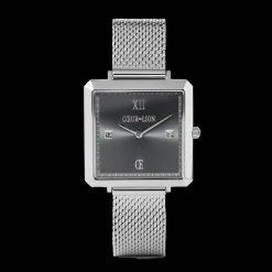 Watch Iconic Square Graphite Sunray Milanese Stainless Steel