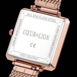 Watch Iconic Square Mocha Sunray Milanese Stainless Steel Rose Gold