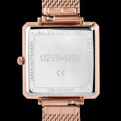 Watch Iconic Square Mocha Sunray Milanese Stainless Steel Rose Gold