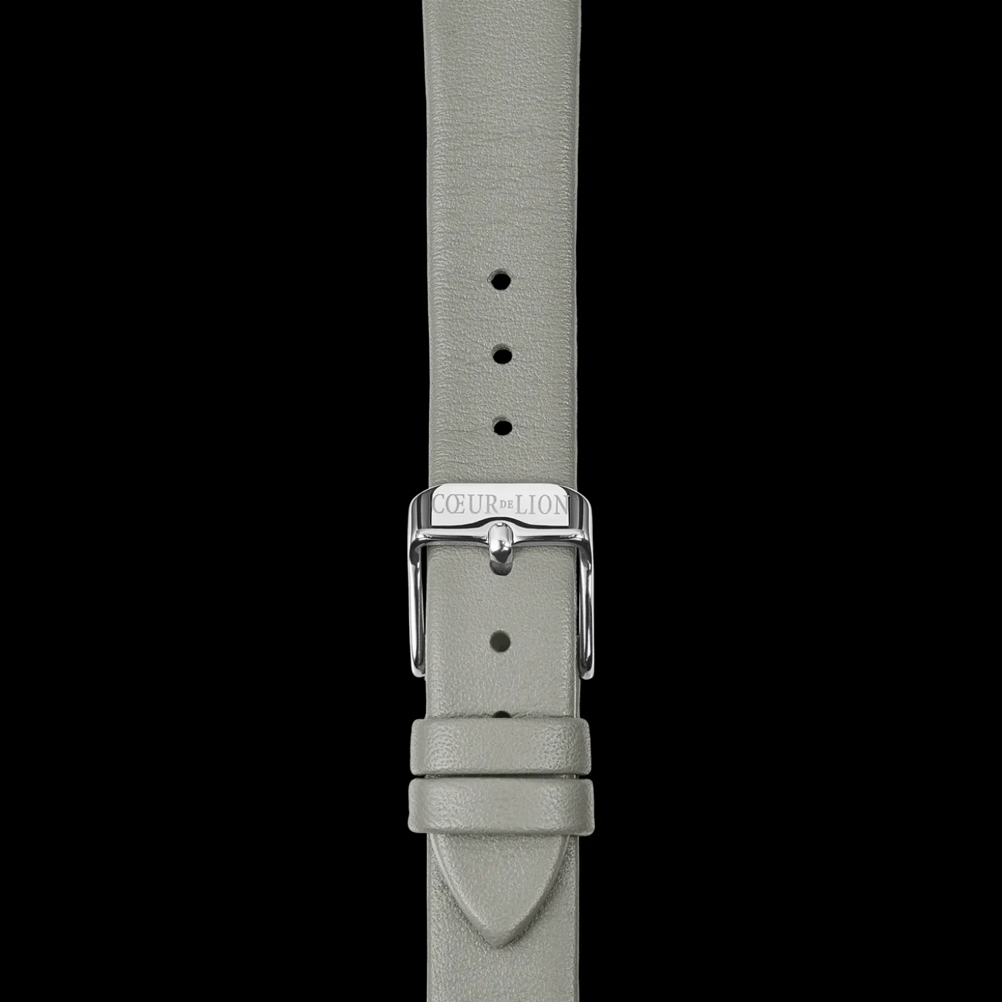 Watch Round Brilliant White Bracelet Leather Light Grey