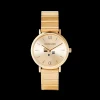 Watch Round Gold Sunray Monochrome Stainless Steel Gold