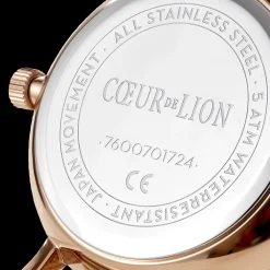 Watch Round Mocha Matt Milanese Stainless Steel Rose Gold