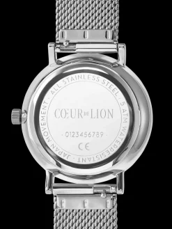 Watch Round Mother-of-Pearl Milanaise Stainless Steel Silver