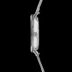 Watch Round Mother-of-Pearl Milanaise Stainless Steel Silver