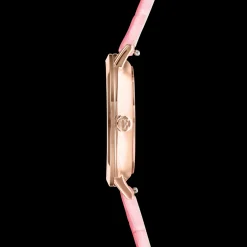 Watch Round Pastel Lovers Rose Gold Bracelet Leather Pink