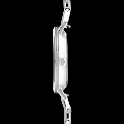 Watch Round Sparkling Mysterious Black Statement silver